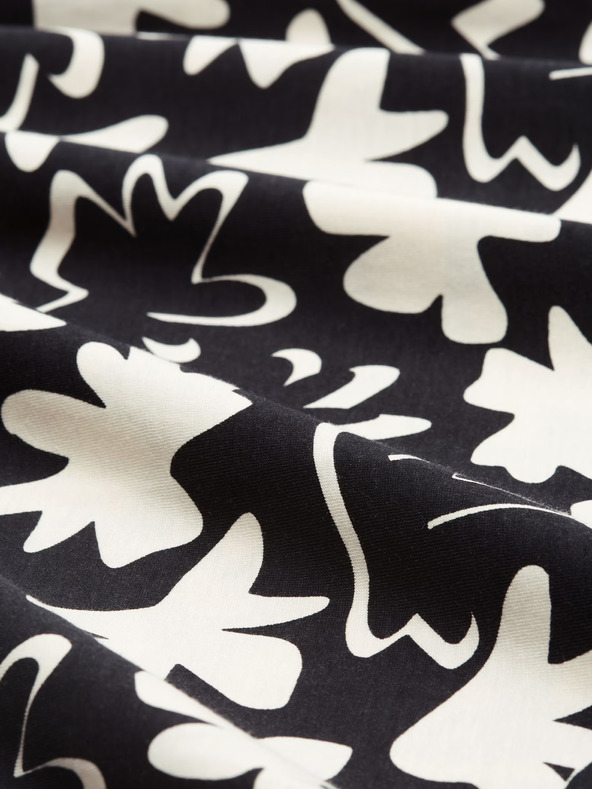 Tom Tailor Denim Бяло-черна мъжка тениска с десен Tom Tailor Denim