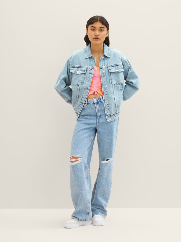 Tom Tailor Denim Светлосини дамски дънки с широка кройка Tom Tailor Denim