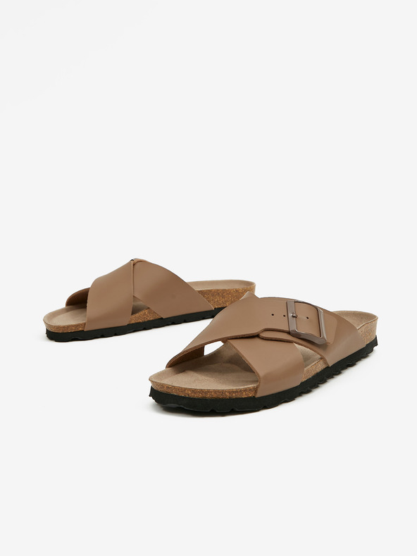 Ojju Кафяви мъжки чехли OJJU