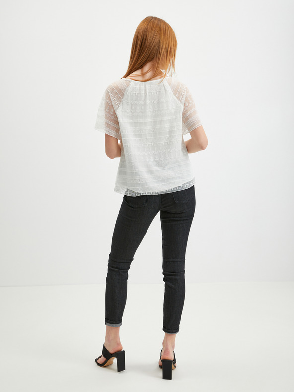 Orsay Бяла дамска дантелена блуза ORSAY