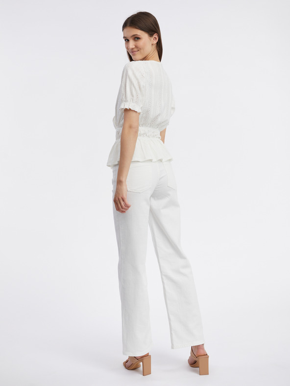 Orsay Бяла дамска блуза с десен ORSAY