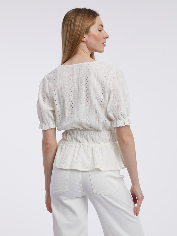 Orsay Бяла дамска блуза с десен ORSAY