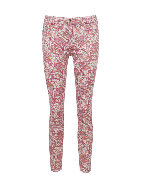 Orsay Розови дамски slim fit дънки с десен ORSAY