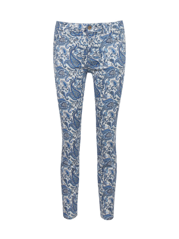 Orsay Сини дамски slim fit дънки с десен ORSAY