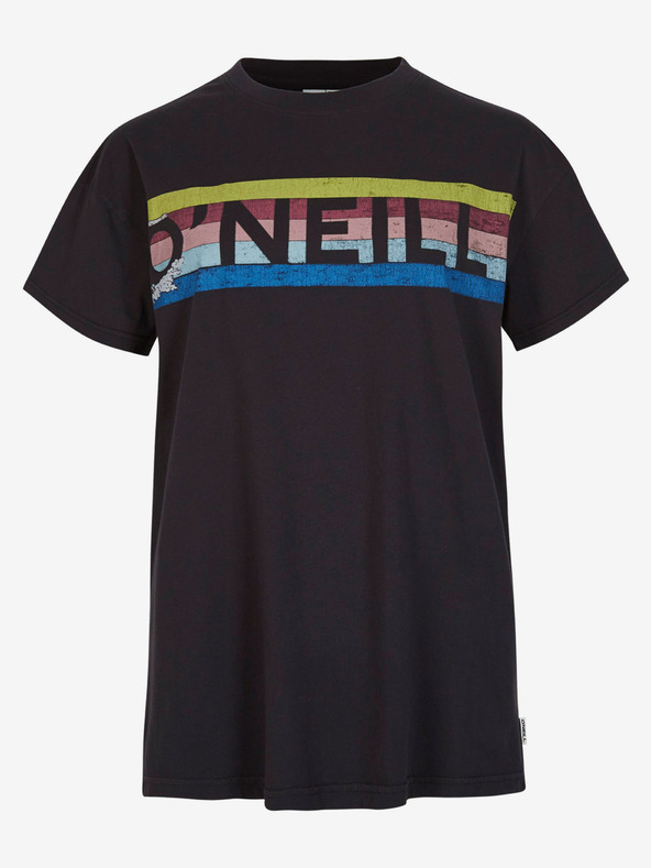 O'Neill Черна дамска тениска с щампа O'Neill CONNECTIVE GRAPHIC LONG TSHIRT