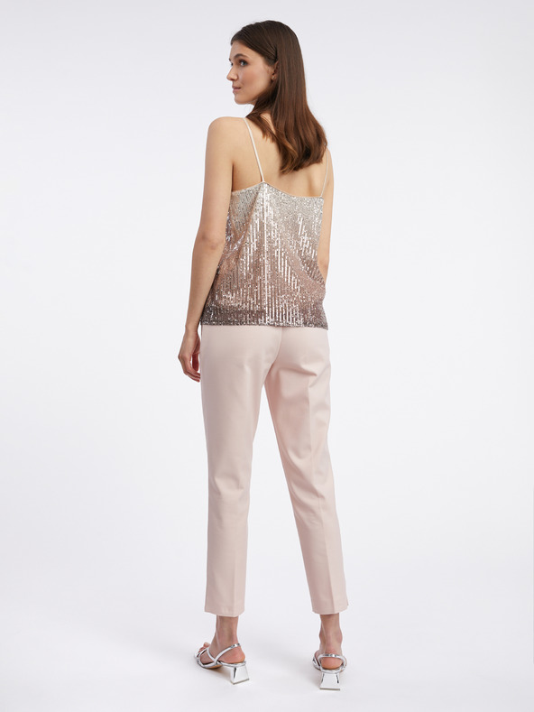 Orsay Бежов дамски топ с пайети ORSAY