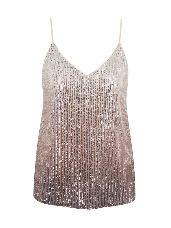 Orsay Бежов дамски топ с пайети ORSAY