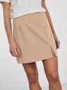 Pieces Бежова дамска мини пола с разрез Pieces Thelma