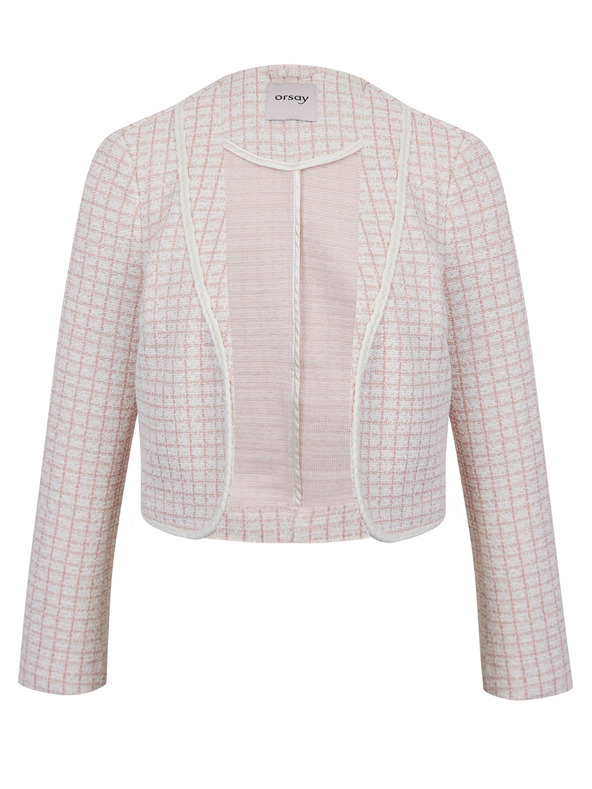 Orsay Светлорозово дамско сако от туид ORSAY