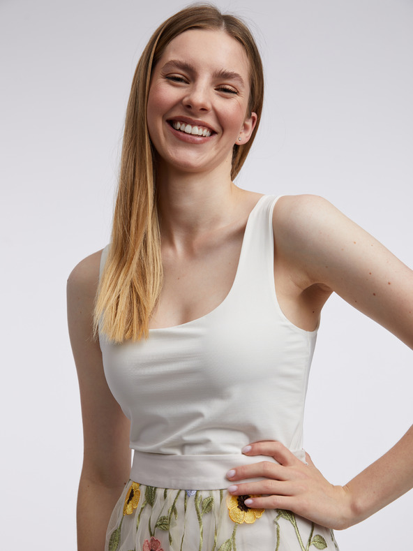 Orsay Кремава дамска миди пола на цветя ORSAY