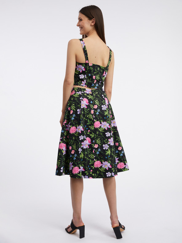 Orsay Черен дамски топ на цветя ORSAY