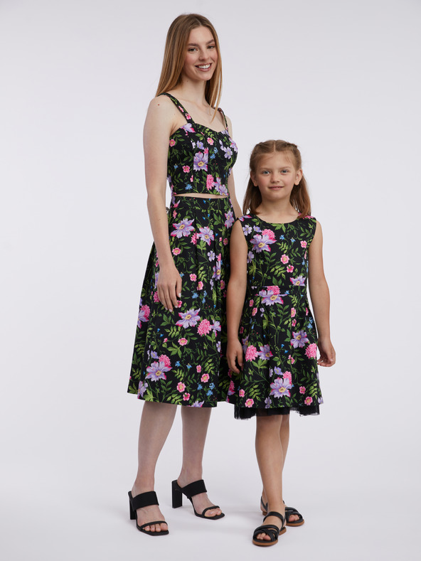 Orsay Черен дамски топ на цветя ORSAY