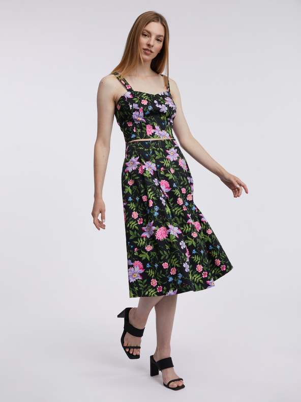 Orsay Черен дамски топ на цветя ORSAY