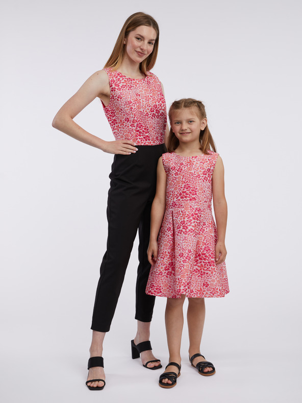 Orsay Розово-черен дамски гащеризон на цветя ORSAY