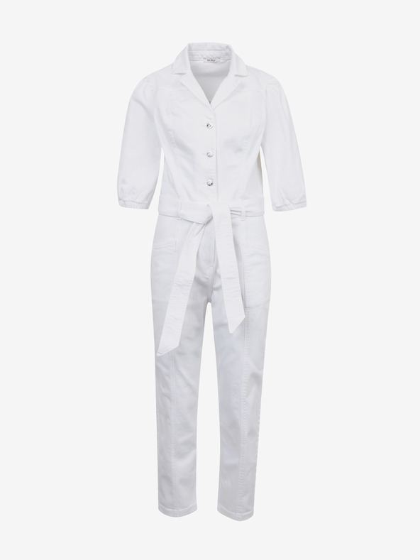 Orsay Бял дамски дънков гащеризон ORSAY