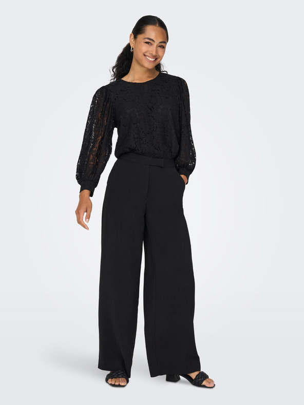 ONLY Черна дамска дантелена блуза ONLY Yrsa