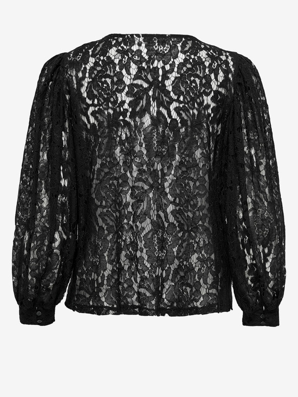 ONLY Черна дамска дантелена блуза ONLY Yrsa