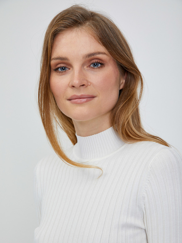 Orsay Кремав рипсен пуловер ORSAY