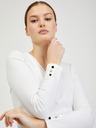 Orsay Бяла дамска тениска с дълъг ръкав ORSAY