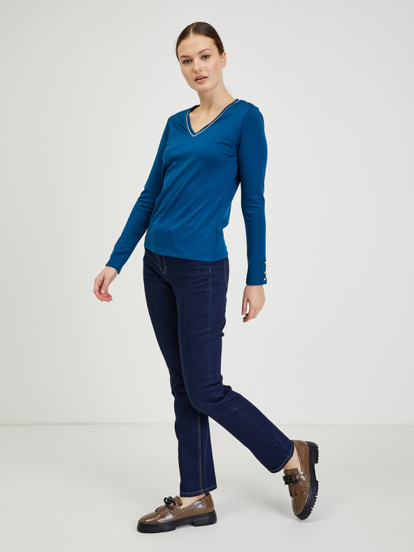 Orsay Синя дамска риза с дълъг ръкав ORSAY