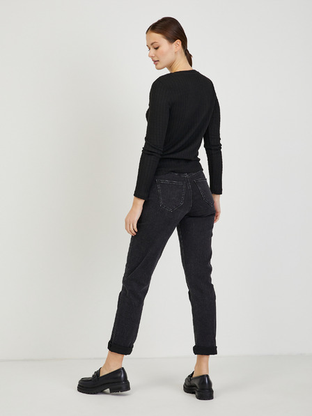 Orsay Черен дамски рипсен пуловер ORSAY