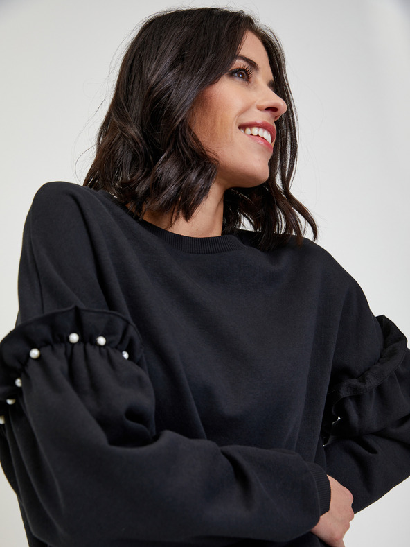 Orsay Черен дамски суичър ORSAY