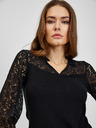 Orsay Черна дамска тениска с дантела ORSAY