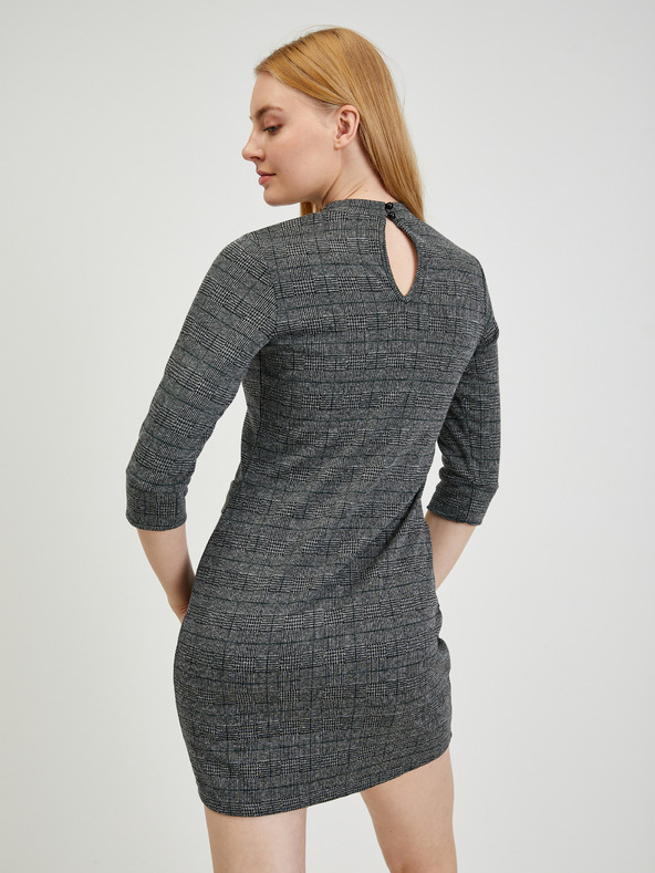 Orsay Сива дамска рокля на каре ORSAY