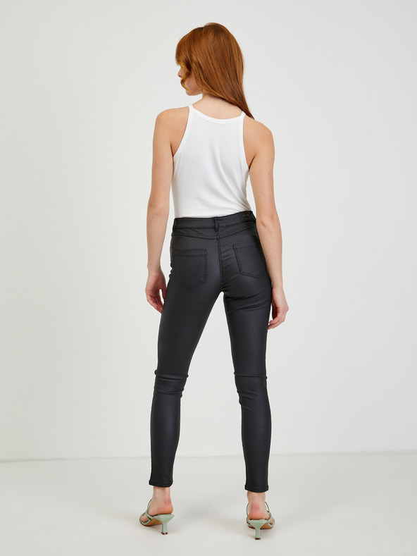 Orsay Черен дамски панталон от изкуствена кожа ORSAY