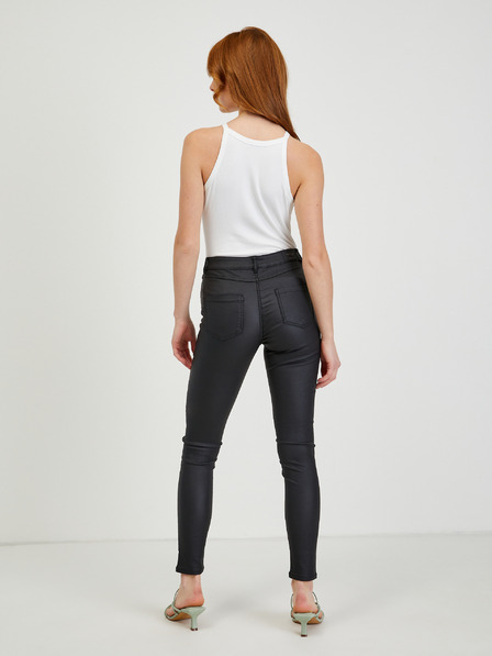 Orsay Черен дамски панталон от изкуствена кожа ORSAY