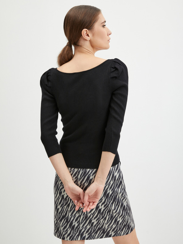 Orsay Черен дамски рипсен пуловер ORSAY