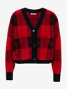 Orsay Черно-червена дамска жилетка на каре ORSAY