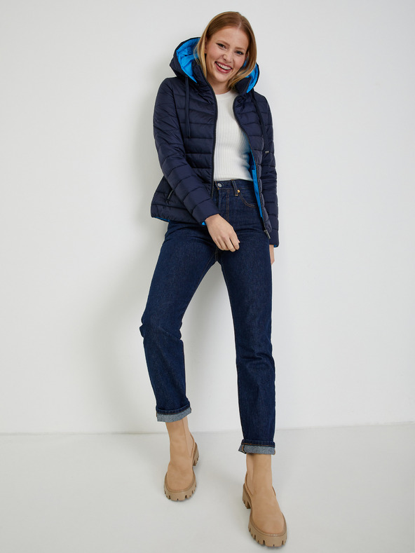 Orsay Тъмносиньо дамско зимно ватирано яке ORSAY