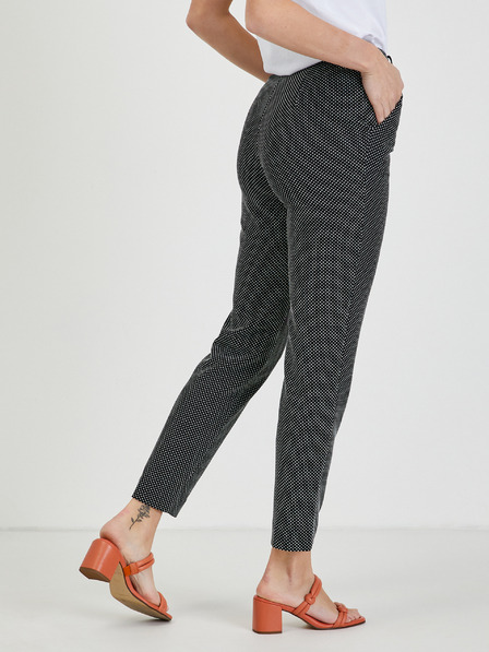 Orsay Бяло-черен дамски панталон на точки ORSAY