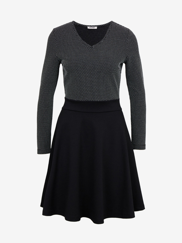 Orsay Черна дамска рокля с десен ORSAY