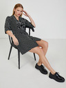 Orsay Бяло-черна дамска рокля с десен ORSAY