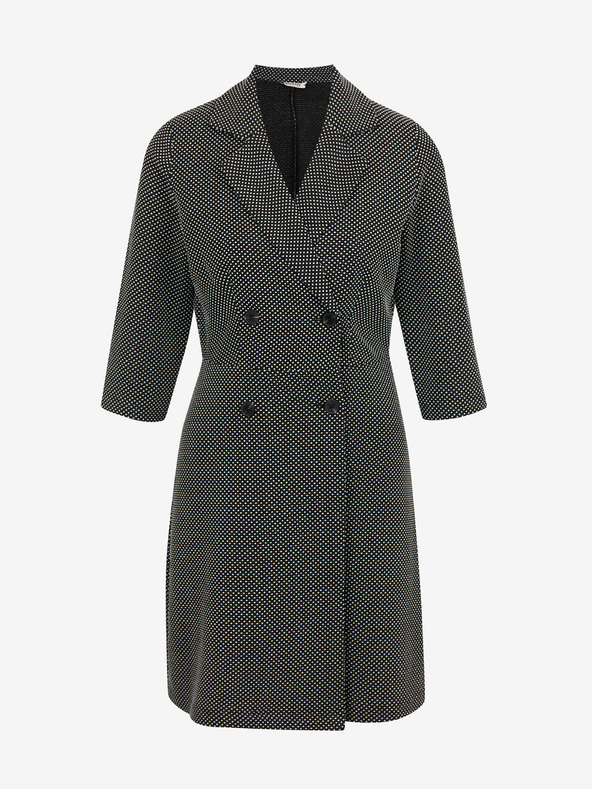 Orsay Бяло-черна дамска рокля с десен ORSAY