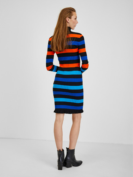 Orsay Оранжево-синя дамска рокля на райе ORSAY