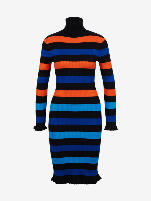 Orsay Оранжево-синя дамска рокля на райе ORSAY