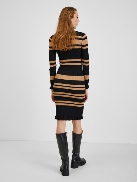 Orsay Кафяво-черна дамска рокля на райе ORSAY