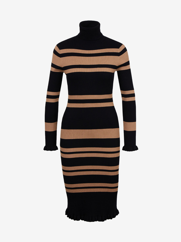 Orsay Кафяво-черна дамска рокля на райе ORSAY