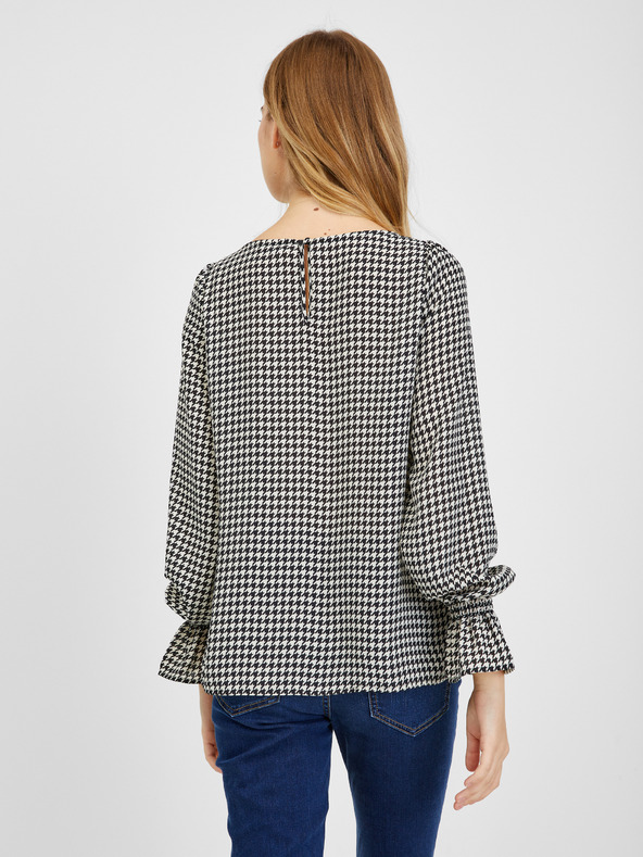 Orsay Черно-бяла дамска блуза с десен ORSAY