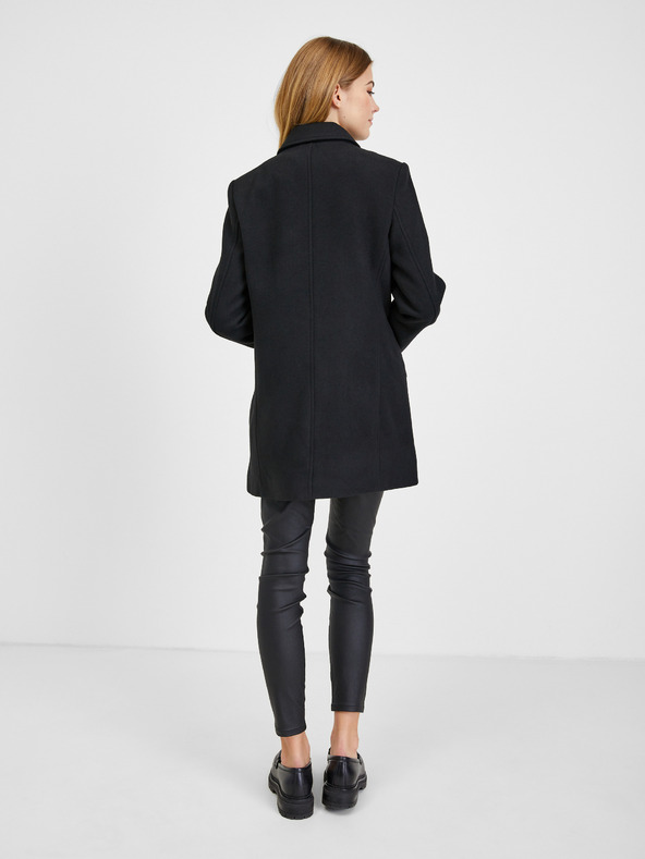 Orsay Черно дамско зимно палто с примес на вълна ORSAY