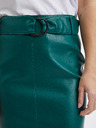 Orsay Зелена дамска пола по тялото от изкуствена кожа ORSAY