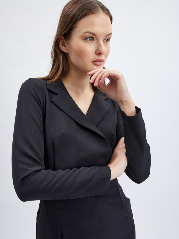 Orsay Черна дамска рокля по тялото ORSAY