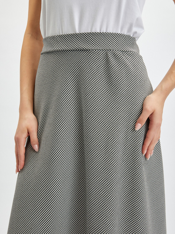 Orsay Бяло-черна дамска пола с десен ORSAY