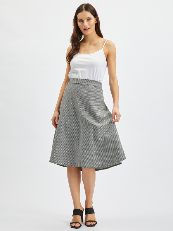 Orsay Бяло-черна дамска пола с десен ORSAY