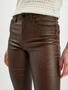 Orsay Тъмнокафяв дамски skinny fit панталон от изкуствена кожа ORSAY