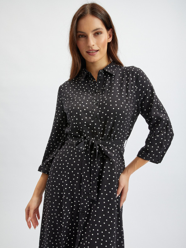 Orsay Черни дамски точкови миди рокли ORSAY