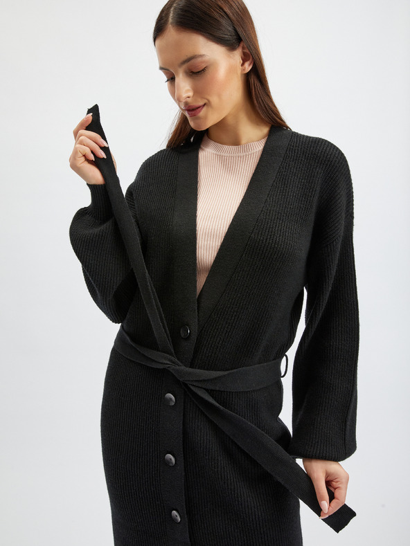 Orsay Черна дамска дълга жилетка ORSAY